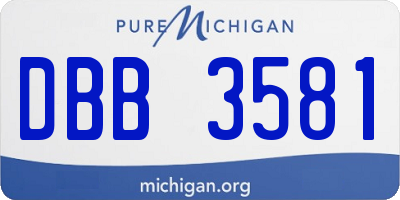 MI license plate DBB3581