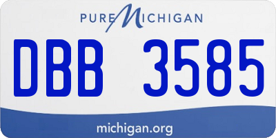 MI license plate DBB3585