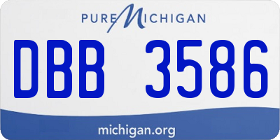 MI license plate DBB3586