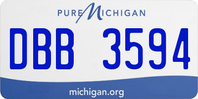 MI license plate DBB3594