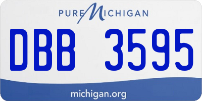 MI license plate DBB3595