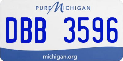 MI license plate DBB3596