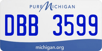 MI license plate DBB3599