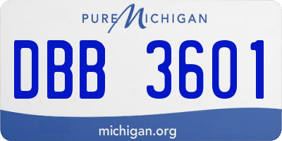 MI license plate DBB3601