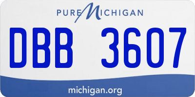 MI license plate DBB3607