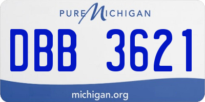 MI license plate DBB3621