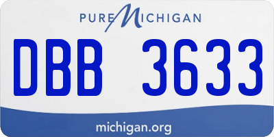 MI license plate DBB3633