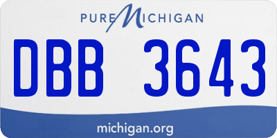 MI license plate DBB3643