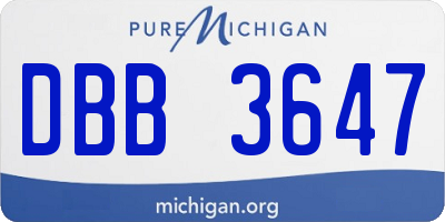 MI license plate DBB3647