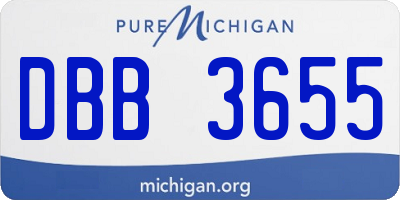 MI license plate DBB3655