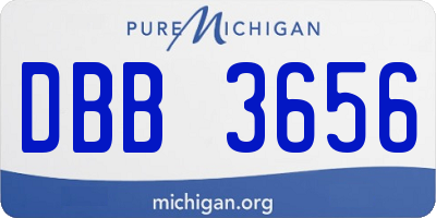 MI license plate DBB3656