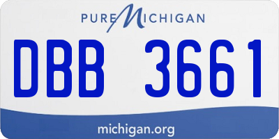 MI license plate DBB3661