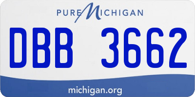 MI license plate DBB3662