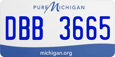 MI license plate DBB3665