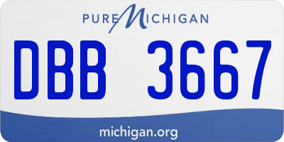 MI license plate DBB3667