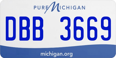 MI license plate DBB3669