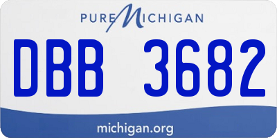 MI license plate DBB3682