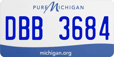MI license plate DBB3684