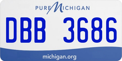 MI license plate DBB3686