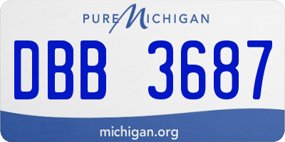 MI license plate DBB3687