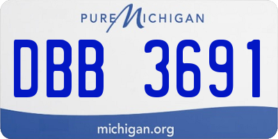 MI license plate DBB3691