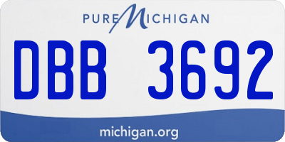 MI license plate DBB3692