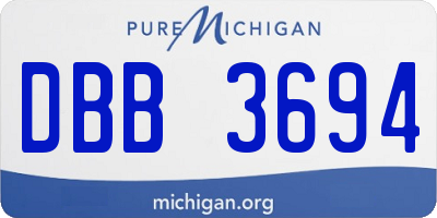 MI license plate DBB3694
