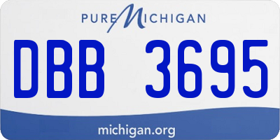 MI license plate DBB3695