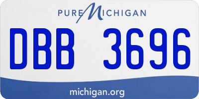 MI license plate DBB3696