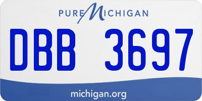 MI license plate DBB3697