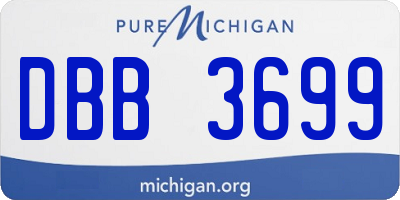 MI license plate DBB3699