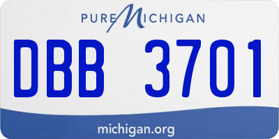 MI license plate DBB3701