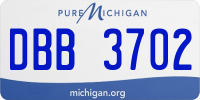 MI license plate DBB3702