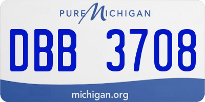MI license plate DBB3708