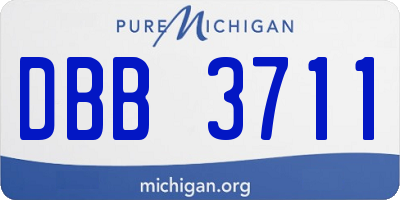 MI license plate DBB3711