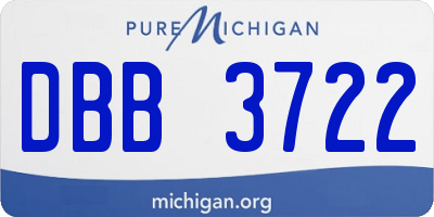 MI license plate DBB3722