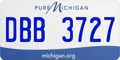 MI license plate DBB3727