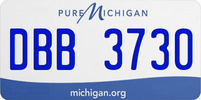 MI license plate DBB3730