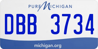 MI license plate DBB3734