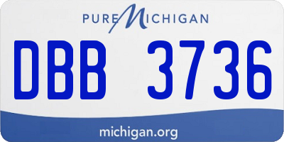 MI license plate DBB3736
