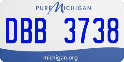 MI license plate DBB3738