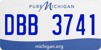 MI license plate DBB3741