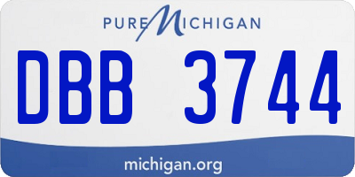 MI license plate DBB3744