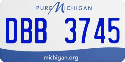 MI license plate DBB3745