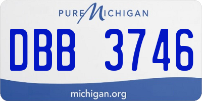 MI license plate DBB3746