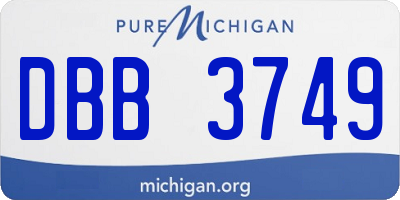MI license plate DBB3749