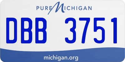 MI license plate DBB3751