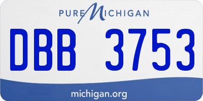 MI license plate DBB3753
