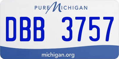 MI license plate DBB3757