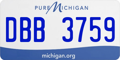 MI license plate DBB3759